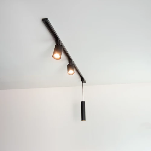 Lucide TRACK L-koppelstuk - 1-fase Railsysteem / Railverlichting - Links - Zwart (Uitbreiding) - sfeer 1